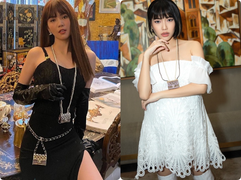 Ngọc Trinh vừa mua túi Chanel tin hin hôm trước, hôm sau Diệu Nhi mượn luôn đi trẩy hội: "Thánh lầy" còn có cả loạt pha mượn đồ đỉnh cao lắm! - Ảnh 2. Ngọc Trinh vừa mua túi Chanel tin hin hôm trước, hôm sau Diệu Nhi mượn luôn đi trẩy hội: "Thánh lầy" còn có cả loạt pha mượn đồ đỉnh cao lắm! - Ảnh 2.
