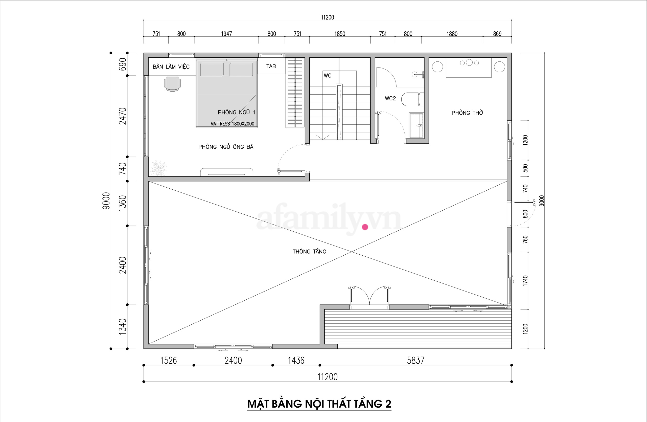 Kiến trúc sư vấn thiết kế nhà cấp 4 tầng lửng diện tích 1000m² làm nơi dưỡng già, chi phí chỉ 193 triệu đồng - Ảnh 4.