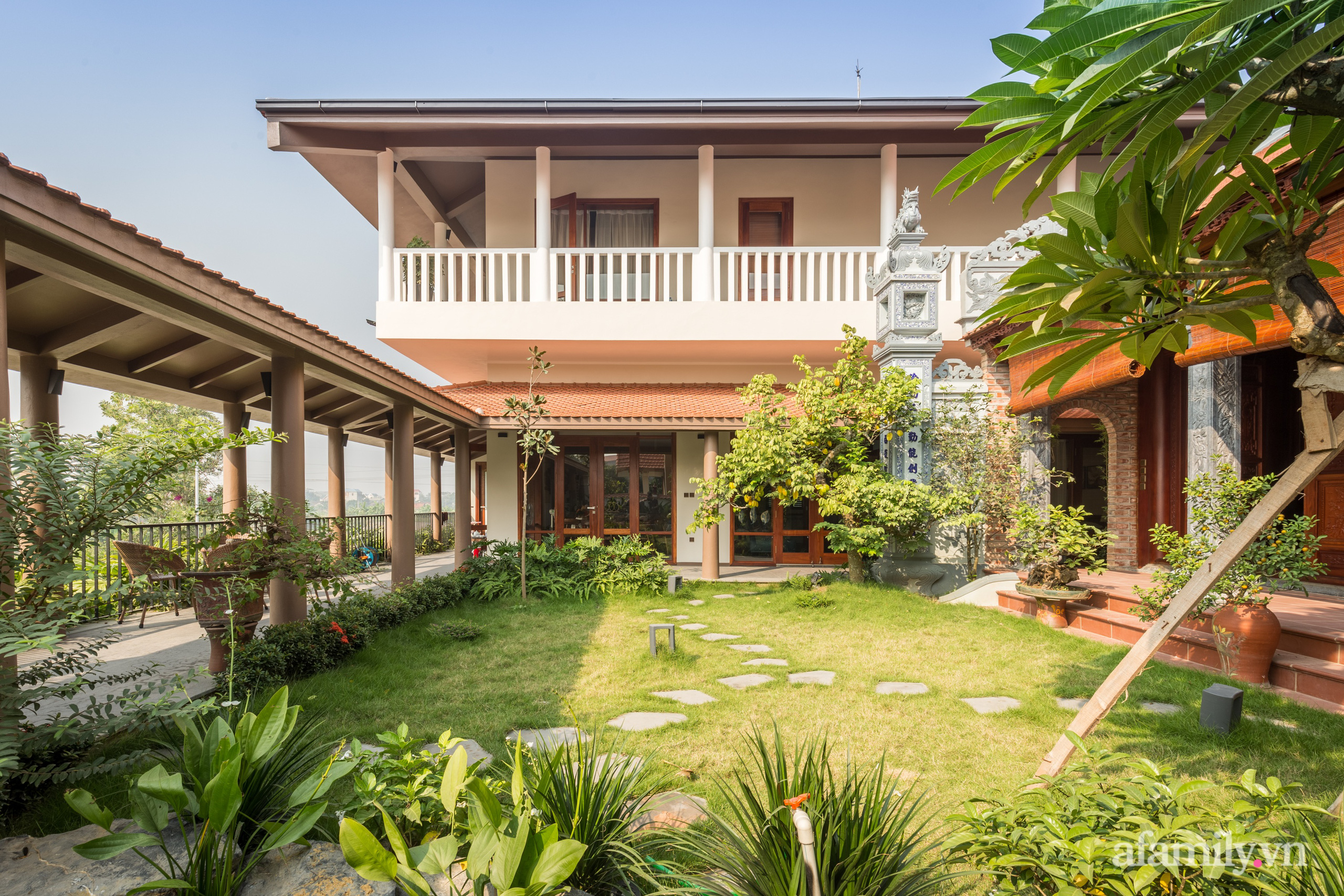 Nhà vườn gần 500m² đậm nét kiến trúc Bắc Bộ dành cho gia đình 3 thế hệ ở Hà Đông, Hà Nội - Ảnh 3.