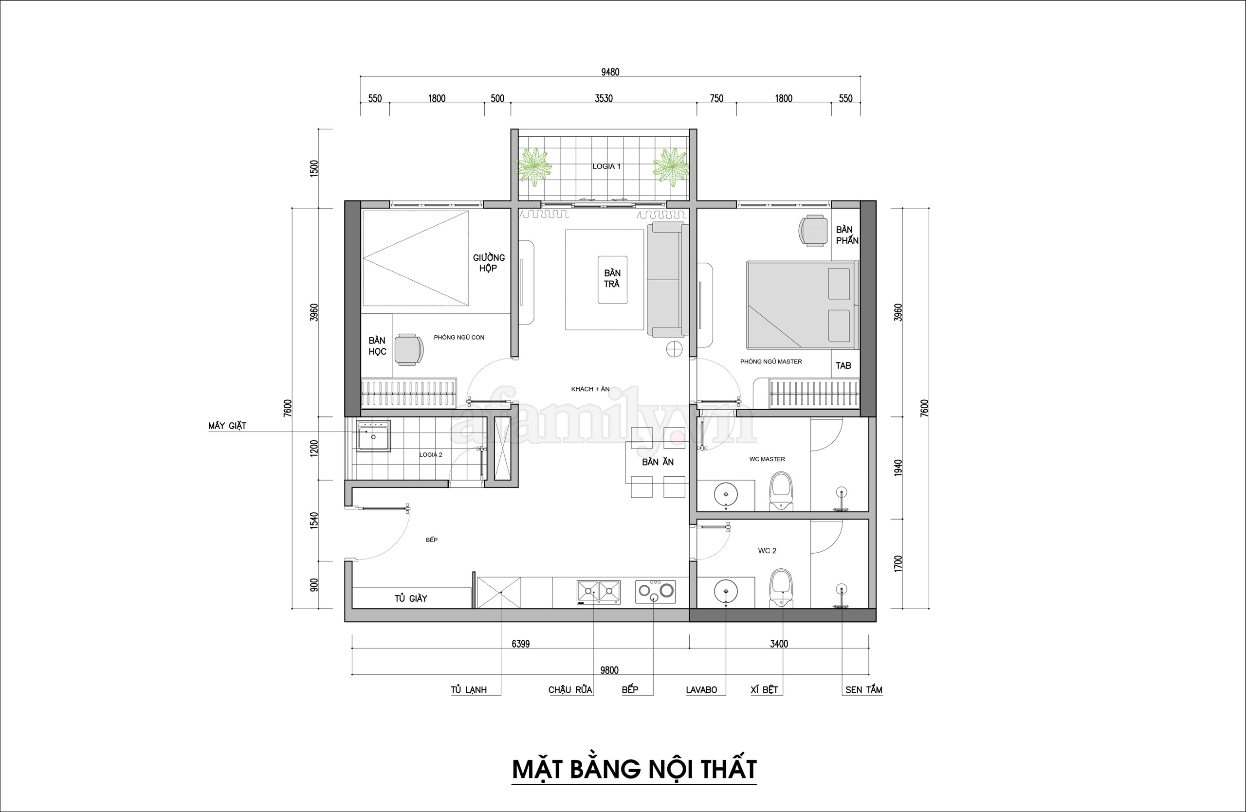 Tư vấn thiết kế căn hộ rộng 88m² theo phong cách Rustic hiện đại cho gia đình ở Hoàng Mai, chi phí tiết kiệm chỉ 118 triệu đồng - Ảnh 2.