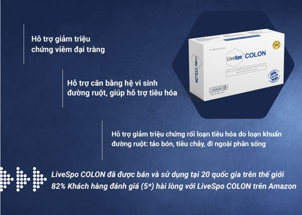 Bào tử lợi khuẩn LiveSpo Colon hỗ trợ giảm viêm đại tràng, rối loạn tiêu hóa - Ảnh 3.