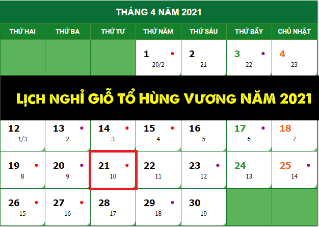 Giỗ Tổ Hùng Vương và dịp lễ 30/4, 1/5 người lao động được nghỉ mấy ngày?