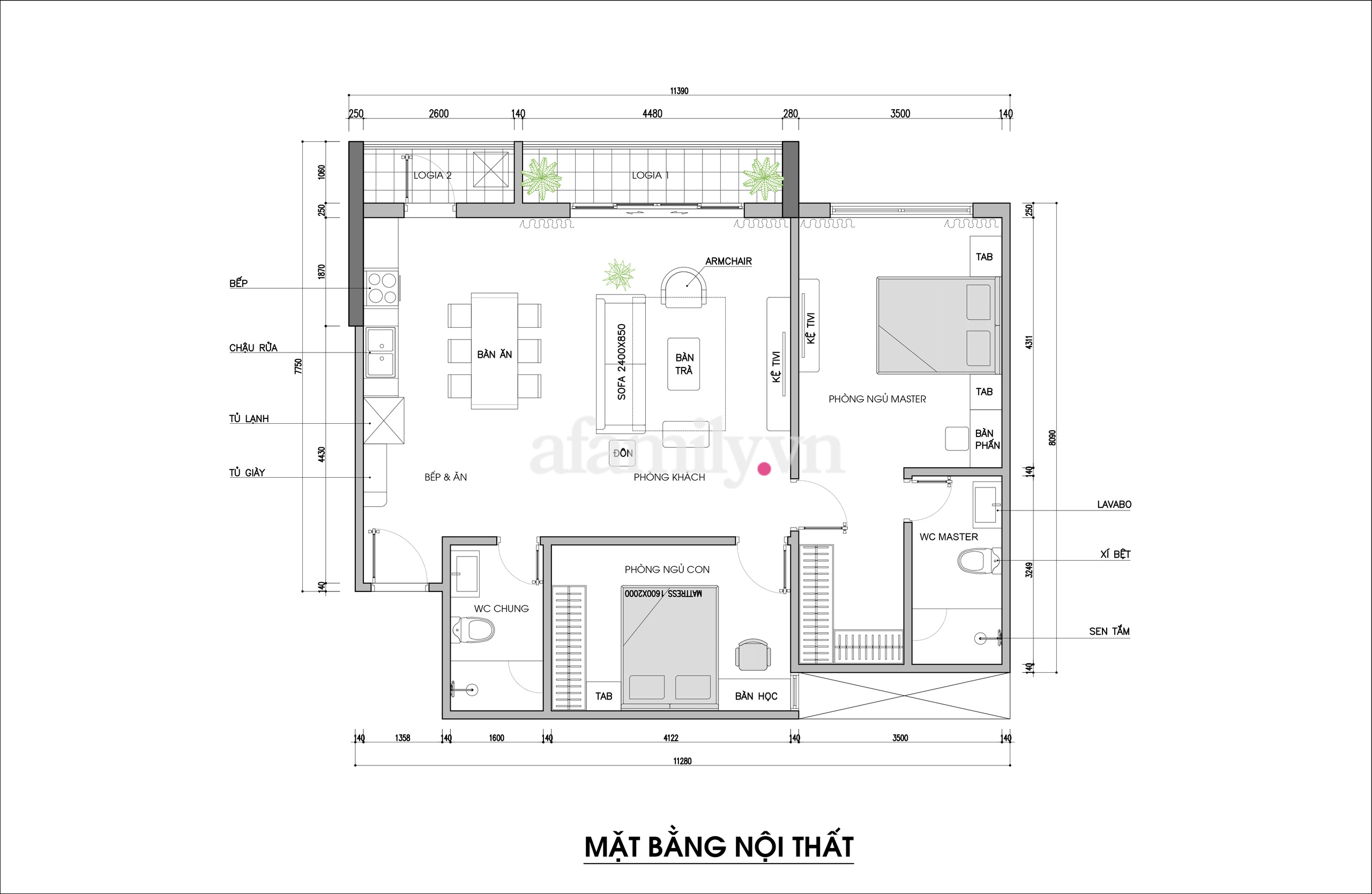 Kiến trúc sư tư vấn thiết kế cho căn hộ 90m² cho 3 người với chi phí tiết kiệm chỉ 170 triệu đồng - Ảnh 1.
