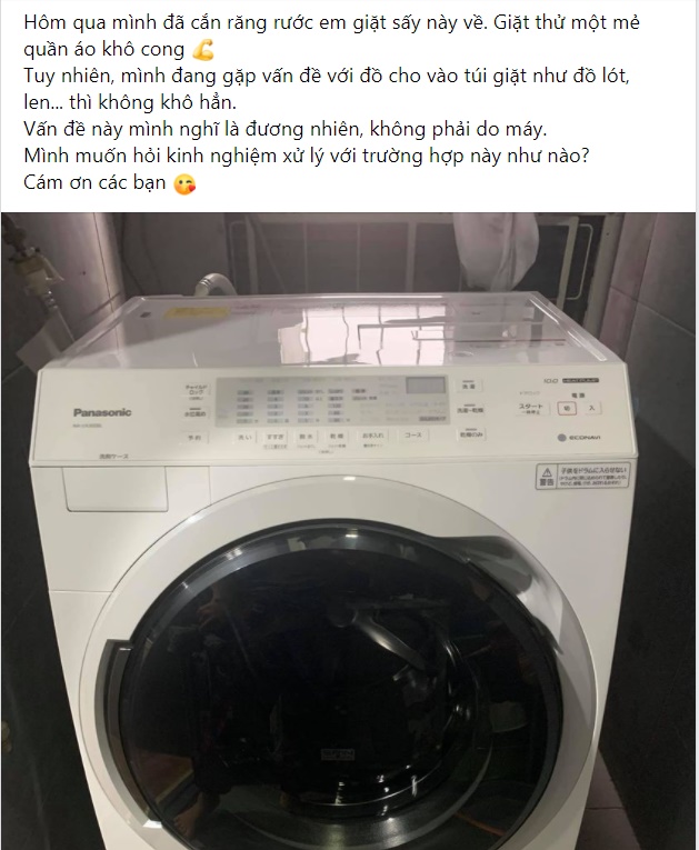 Bỏ 60 triệu mua máy giặt sấy 2 trong 1, mẹ đảm Hà Nội phát hiện đồ trong túi giặt chưa khô và lý giải &quot;hợp tình hợp lý&quot; cho những ai còn chưa biết? - Ảnh 2.