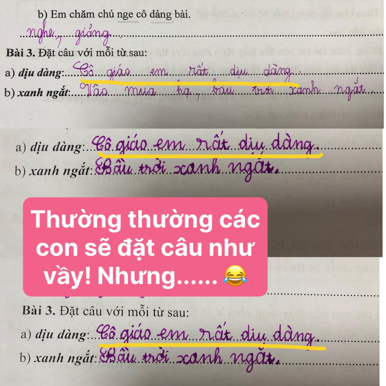 Học trò lớp 1 trổ tài làm bài tập tiếng Việt siêu lầy, đến giáo viên cũng phải thốt lên: &quot;Cười tắc thở mất! Đi dạy như tấu hài&quot; - Ảnh 4.