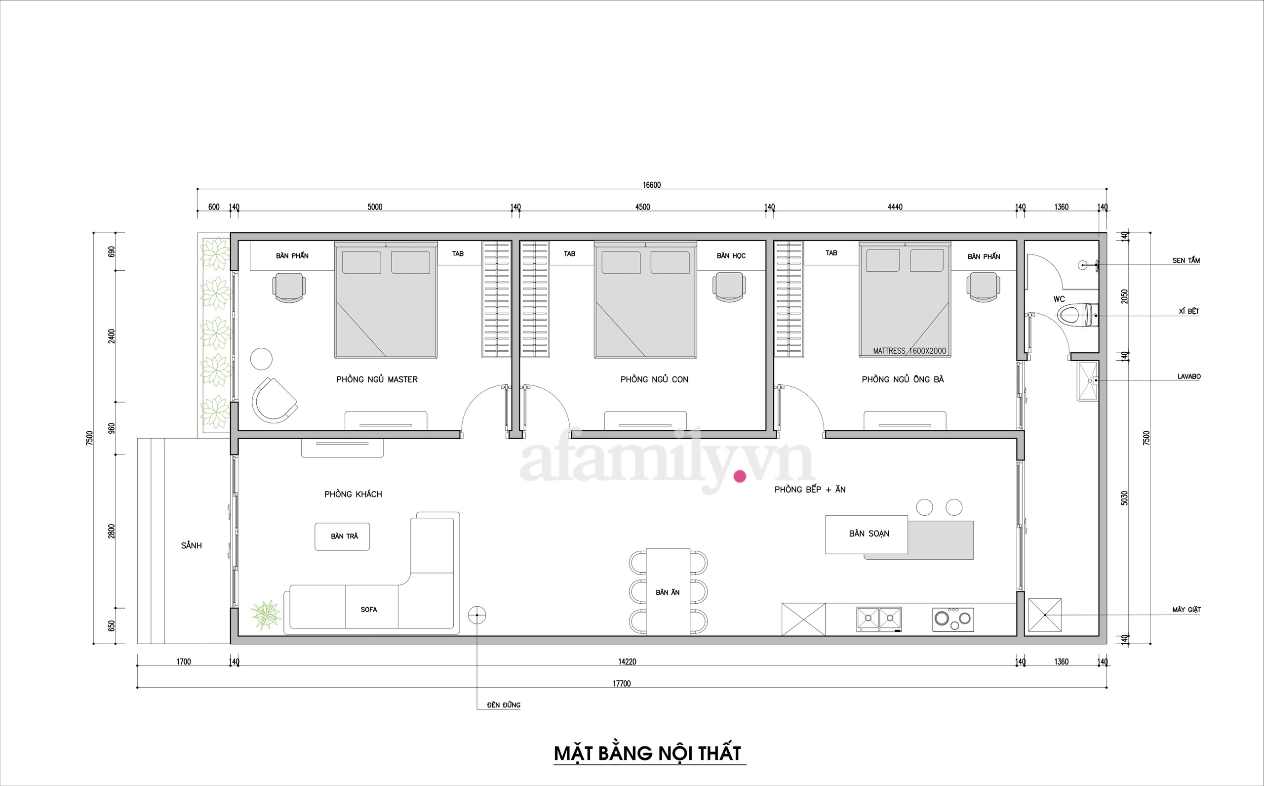 Kiến trúc sư tư vấn thiết kế ngôi nhà cấp 4 diện tích 120m² chi ...