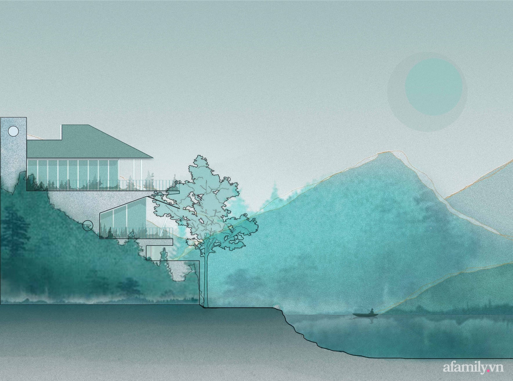 Căn nhà bình yên một cõi view sông tĩnh lặng cùng bóng nắng và cây xanh ở Nha Trang - Ảnh 2.