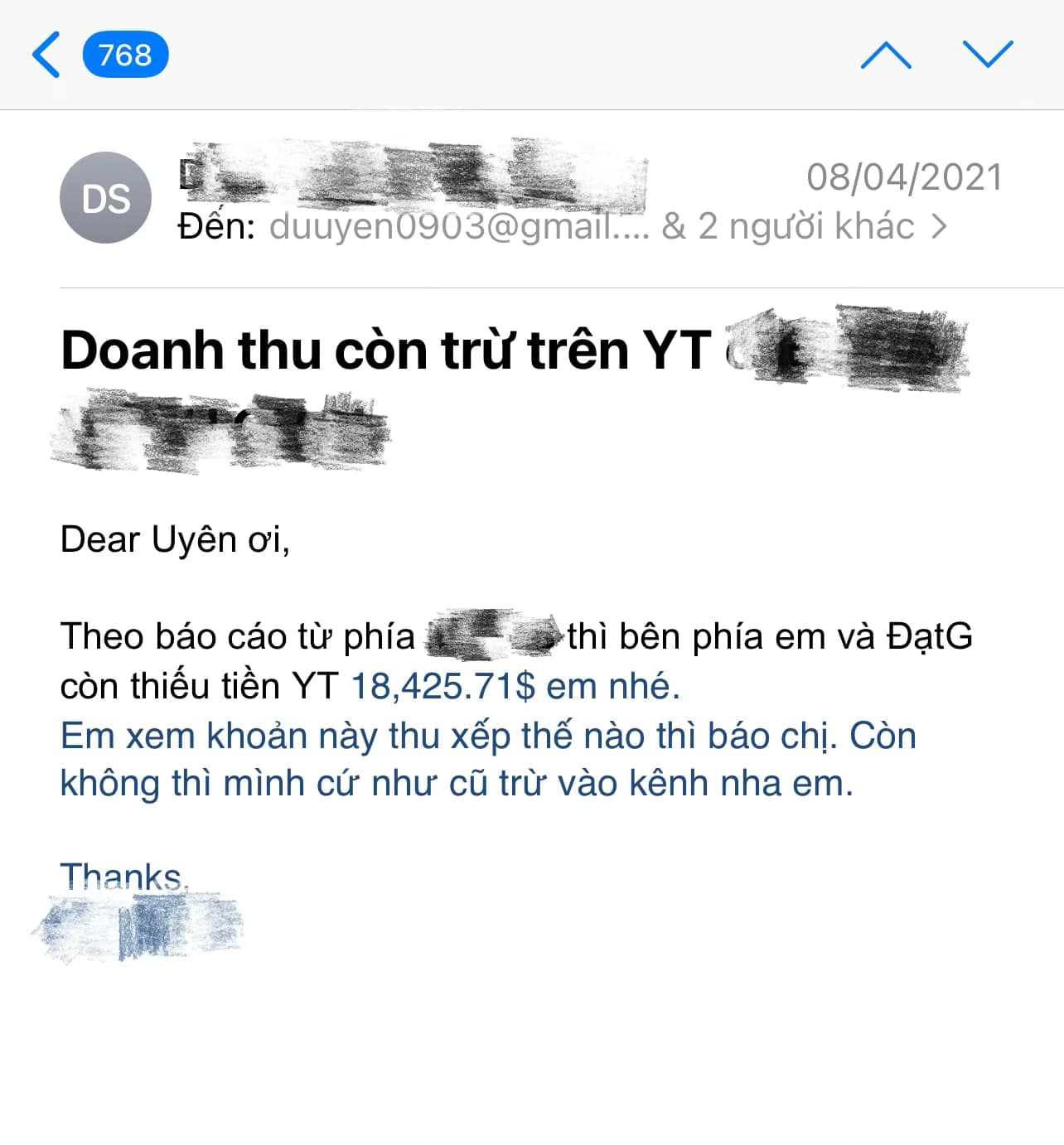 Phốt chồng phốt: Du Uyên tiết lộ Đạt G để lại kênh YouTube cho cô cùng số tiền nợ lên đến 400 triệu đồng? - Ảnh 6.