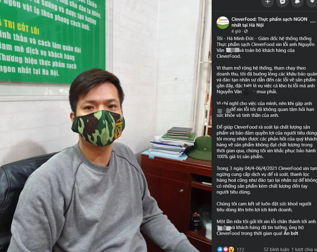 Hệ thống thực phẩm sạch b&aacute;n c&aacute; c&oacute; d&ograve;i, đại diện thương hiệu thừa nhận m&igrave;nh "tham chạy theo doanh thu" - Ảnh 2.