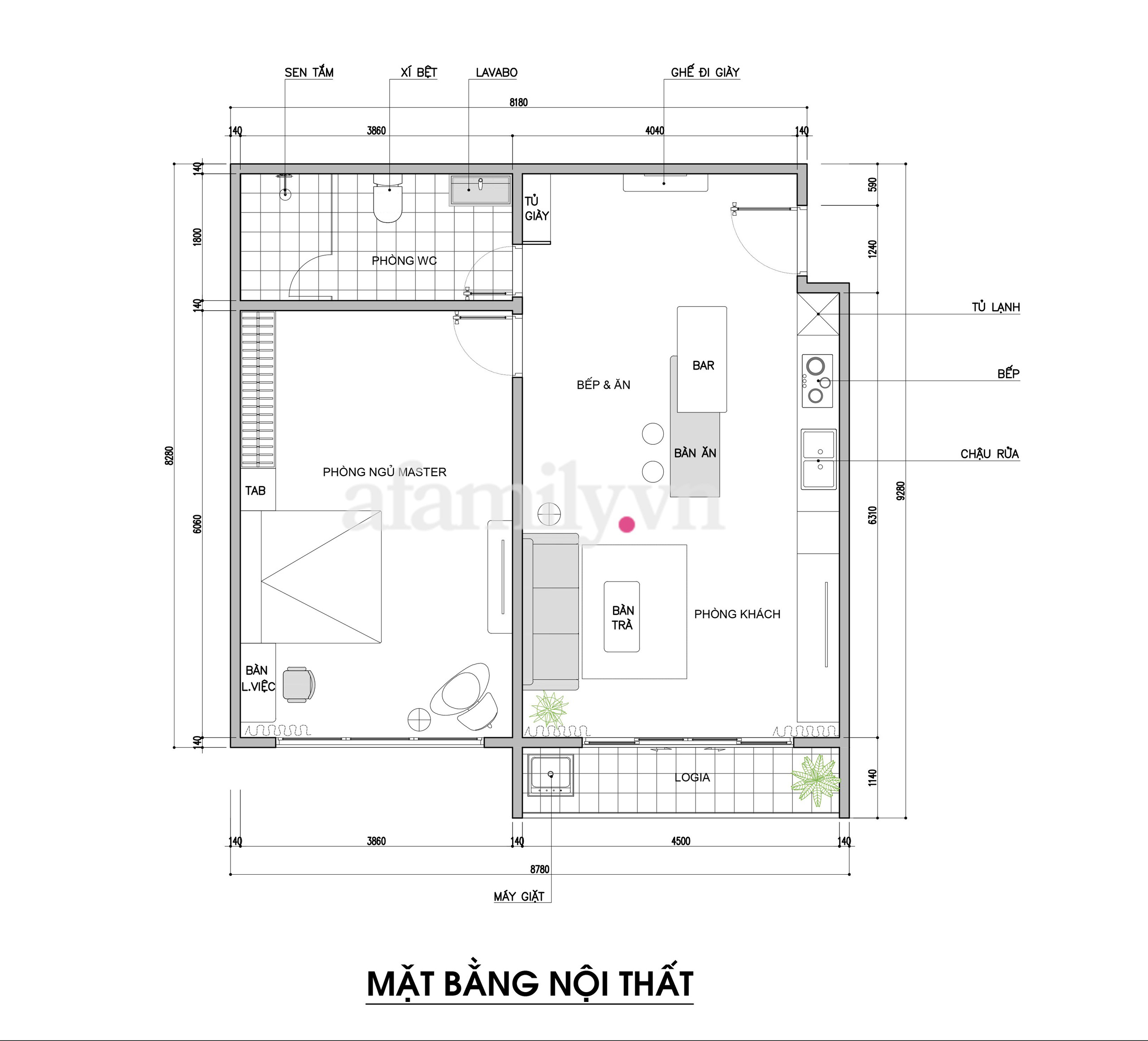 Kiến trúc sư tư vấn thiết kế căn hộ 67m² cho người độc thân chi phí tiết kiệm chỉ 95 triệu đồng - Ảnh 2.