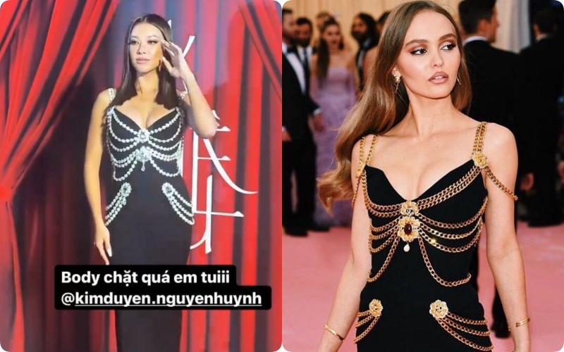 Á hậu Kim Duyên khoe body cùng vòng 1 "chặt chém" nhưng lại vướng ngay nghi án diện đầm nhái Chanel - Ảnh 2. Á hậu Kim Duyên khoe body cùng vòng 1 "chặt chém" nhưng lại vướng ngay nghi án diện đầm nhái Chanel - Ảnh 2.