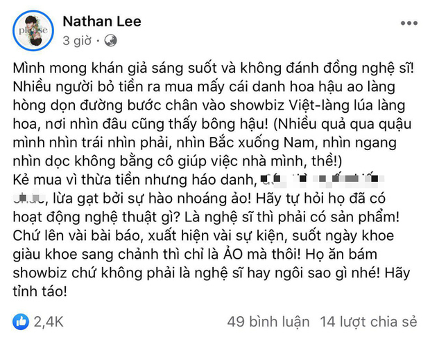 Giữa drama, Nathan Lee bỗng ám chỉ: Bậc thầy của giả tạo diễn đạt tới mức mọi người đều tưởng chúng thật thà - Ảnh 3.