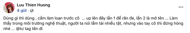 Lưu Thiên Hương tung tin nhắn răn đe một học trò sử dụng chất cấm và nói năng xúc phạm mình, Tóc Tiên cũng có phản ứng - Ảnh 1.