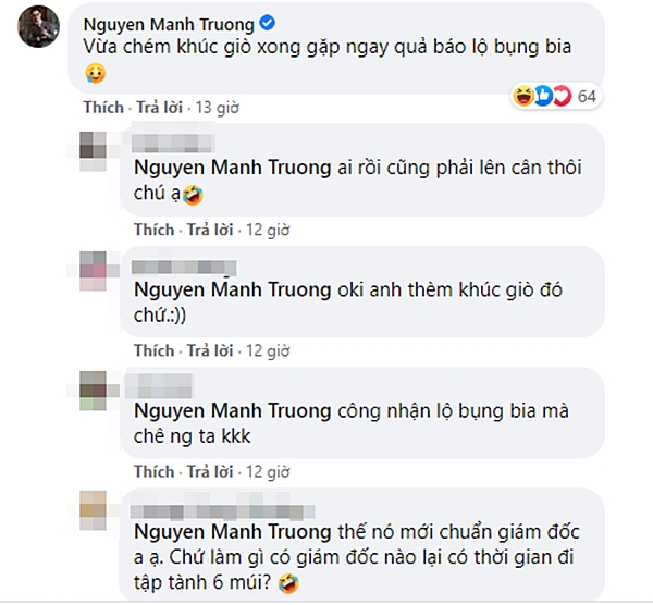 Mạnh Trường chê Phương Oanh người như khúc giò nhưng cũng muối mặt vì lộ bụng bia trong "Hương vị tình thân" - Ảnh 4.