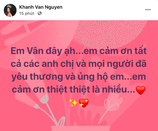 NS Hồng Vân, BB Trần và dàn sao hoan hỉ chúc mừng Khánh Vân, riêng Tóc Tiên căn dặn một điều - Ảnh 1.