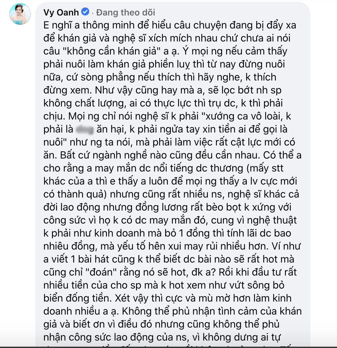 Chưa hết biến: Nhạc sĩ Nguyễn Văn Chung và Vy Oanh khẩu chiến gay gắt về quan điểm khán giả nuôi nghệ sĩ - Ảnh 4.