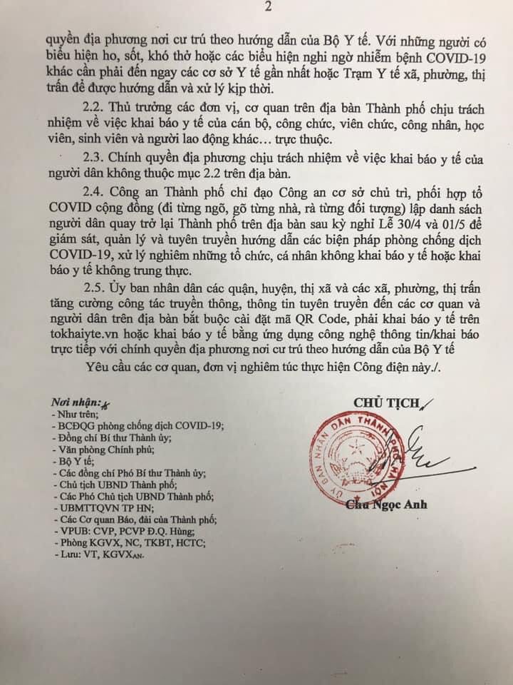 Hà Nội yêu cầu người dân khai báo y tế khi quay trở lại thành phố sau kỳ nghỉ lễ - Ảnh 2. Hà Nội yêu cầu người dân khai báo y tế khi quay trở lại thành phố sau kỳ nghỉ lễ - Ảnh 2.