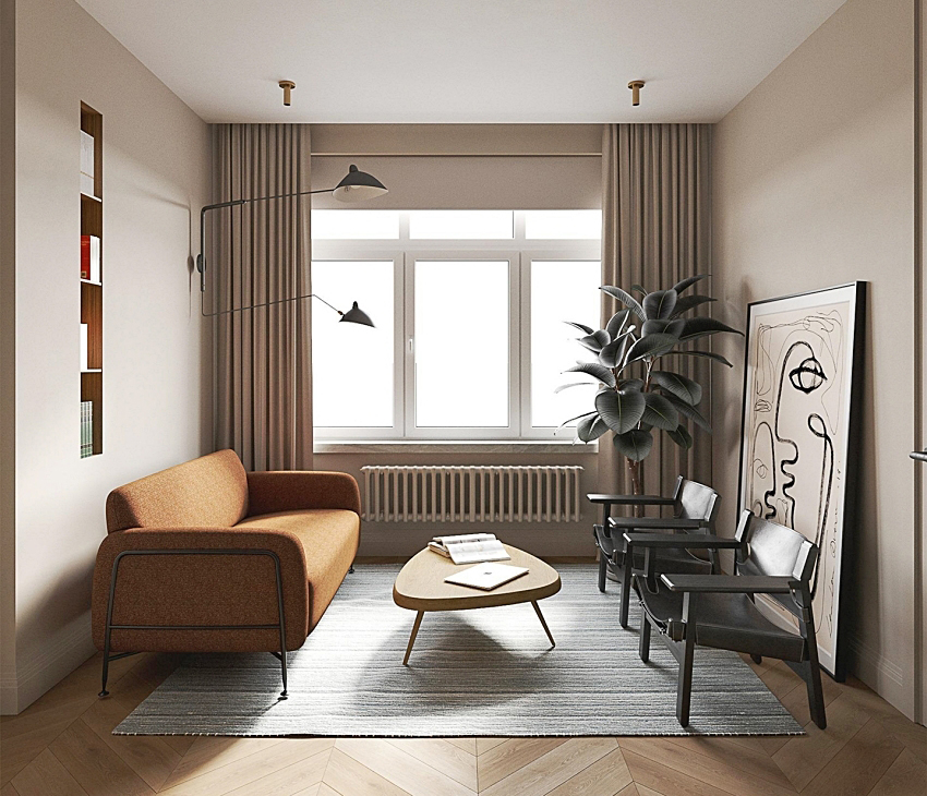 Không khí yên tĩnh, thanh bình trong căn hộ được trang trí theo phong cách thiền với diện tích 25m2 - Ảnh 4.