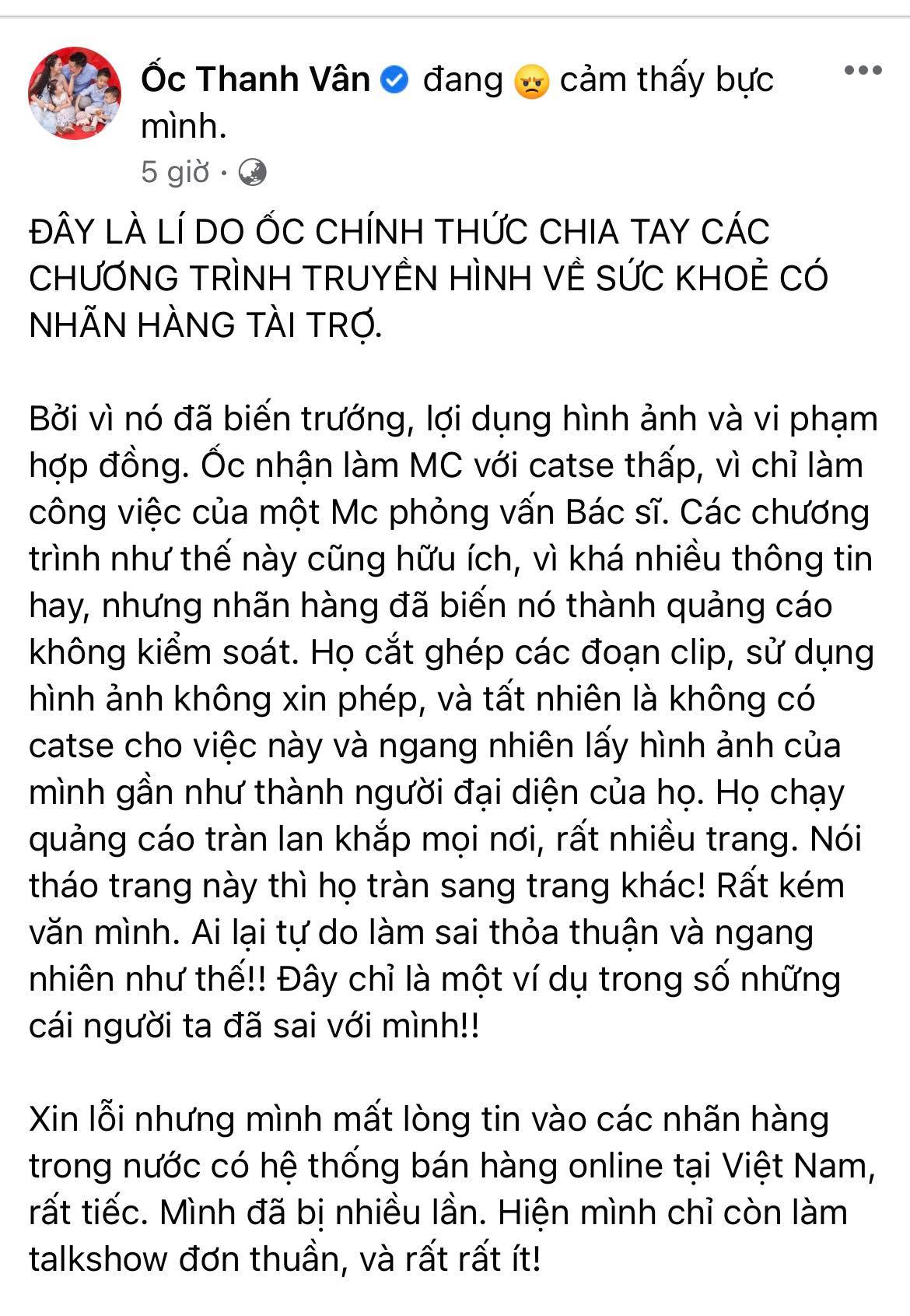 Đan Trường lên tiếng, Ốc Thanh Vân vạch rõ lý do không làm MC chương trình có nhãn hàng giữa tranh cãi nghệ sĩ PR sản phảm kém chất lượng - Ảnh 5.