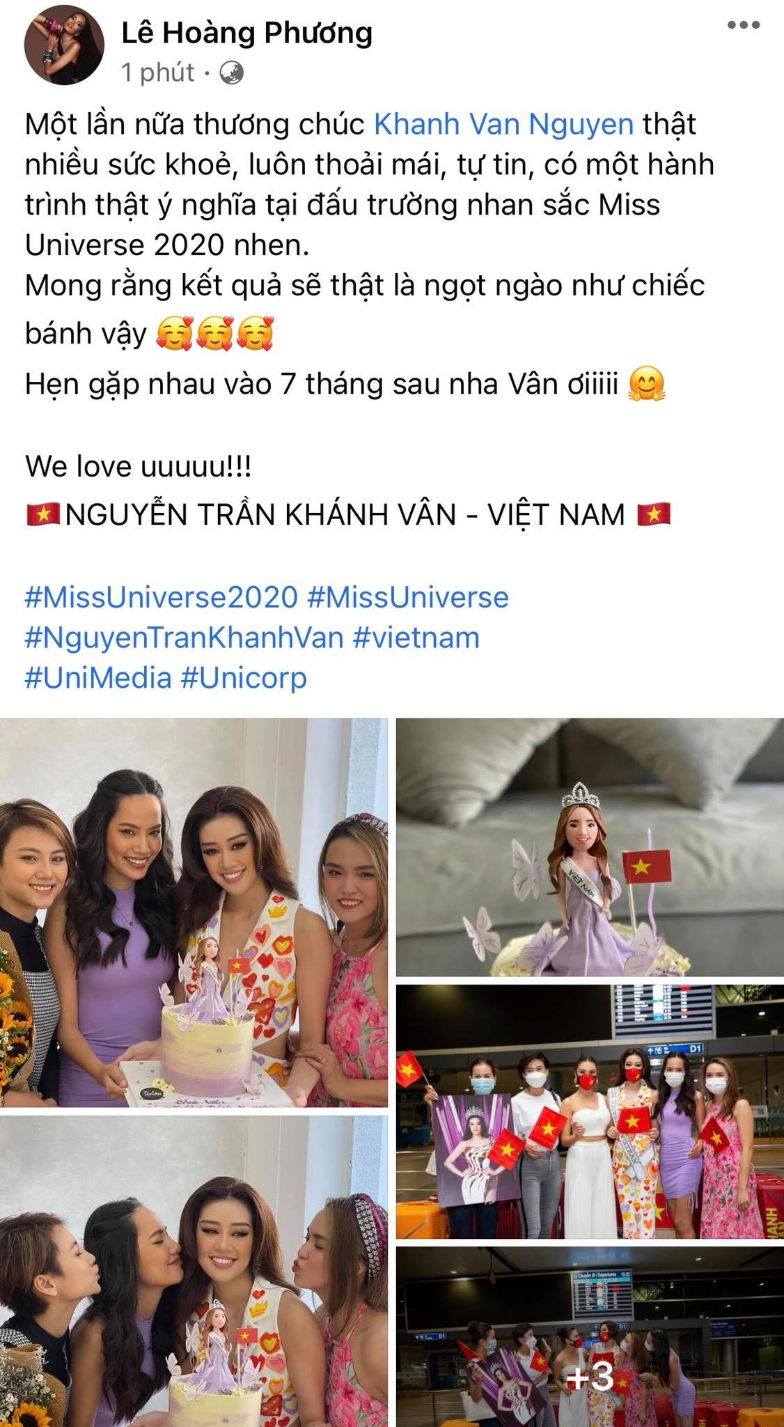 Dàn sao Việt hướng về Khánh Vân, nàng hậu đã chuyển 3 outfit và cập nhật hành trình đến Mỹ dự Miss Universe 2020 - Ảnh 9.
