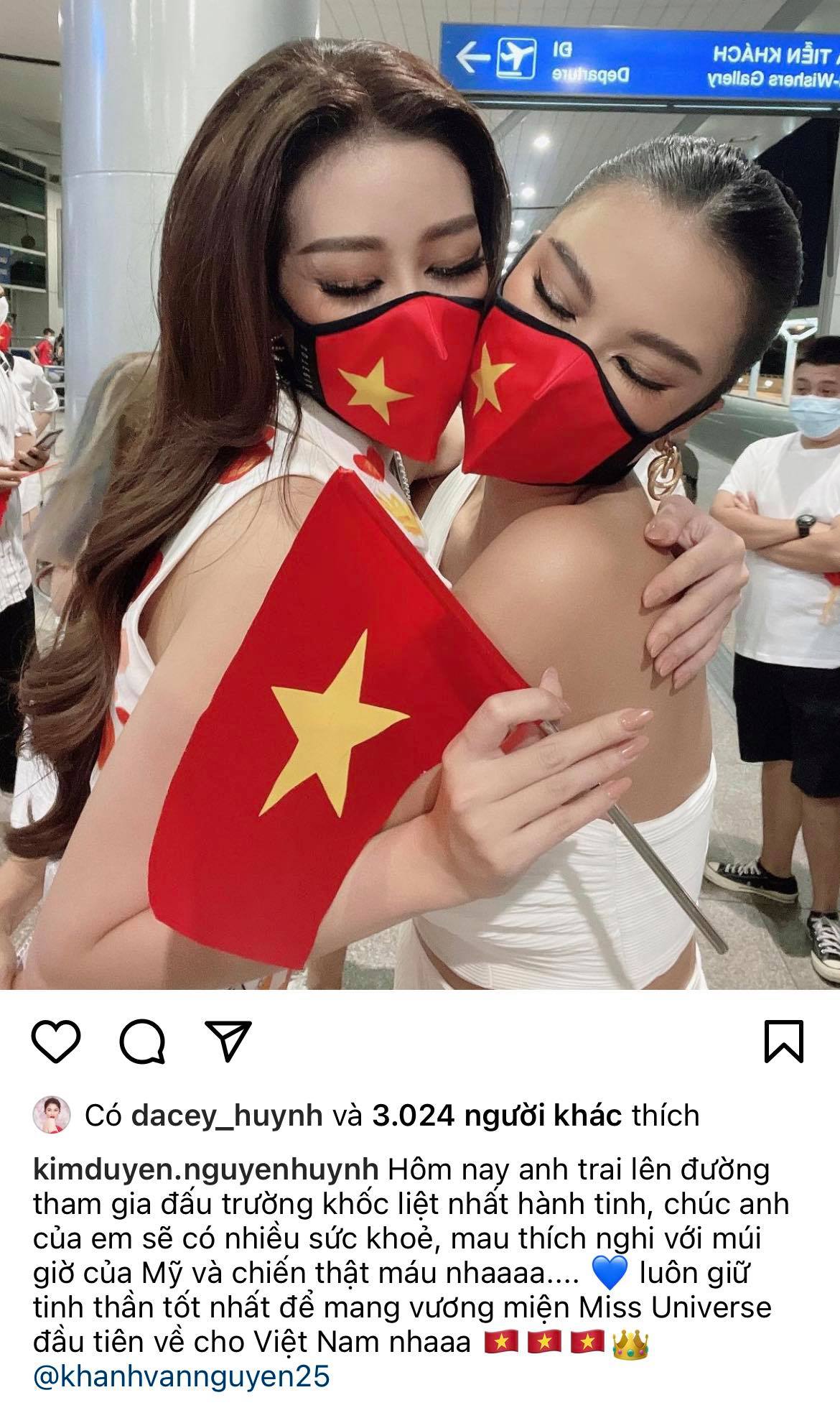 Dàn sao Việt hướng về Khánh Vân, nàng hậu đã chuyển 3 outfit và cập nhật hành trình đến Mỹ dự Miss Universe 2020 - Ảnh 10.