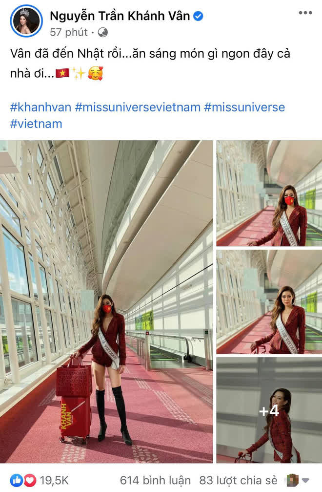 Dàn sao Việt hướng về Khánh Vân, nàng hậu đã chuyển 3 outfit và cập nhật hành trình đến Mỹ dự Miss Universe 2020 - Ảnh 2.