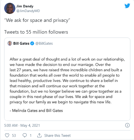 Phản ứng bất ngờ của cư dân mạng khi tỷ phú Bill Gates tuyên bố ly hôn trên Twitter: Anh độc thân rồi, có là của em không? - Ảnh 8.