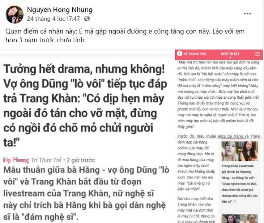 Xuan Bac S Wife Repeatedly Posted Ca Khau Trang Tran The Former Supermodel Responded Very Harshly Claiming She Was Ready To Team Up