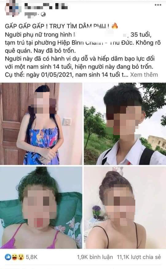 Truy xét tài khoản đăng thông tin "truy tìm người phụ nữ 35 tuổi dâm ô nam sinh ở Thủ Đức" - Ảnh 2. Truy xét tài khoản đăng thông tin "truy tìm người phụ nữ 35 tuổi dâm ô nam sinh ở Thủ Đức" - Ảnh 2.