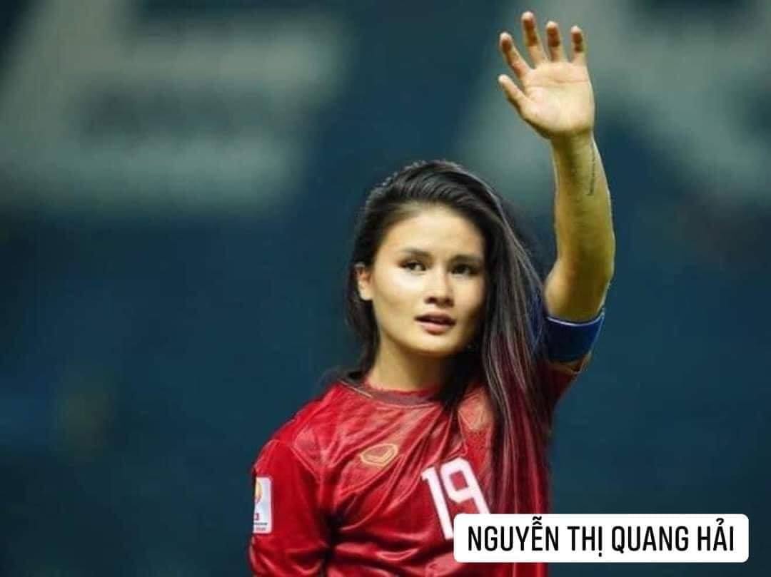 Ảnh chế cầu thủ đội tuyển Việt Nam phiên bản con gái chắc chắn sẽ khiến bạn bật cười. Hãy cùng xem và cổ vũ cho những cầu thủ tuyển Việt Nam xinh đẹp này nhé!