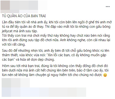 Lần đầu đến nhà người yêu chơi, cô gái lặng người khi nhìn thấy thứ nằm trong tủ quần áo, nhưng bất ngờ hơn cả là phản ứng "nâng niu" của anh bạn trai - Ảnh 1. Lần đầu đến nhà người yêu chơi, cô gái lặng người khi nhìn thấy thứ nằm trong tủ quần áo, nhưng bất ngờ hơn cả là phản ứng "nâng niu" của anh bạn trai - Ảnh 1.
