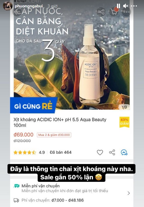 Á hậu Phương Nga mê xịt khoáng bình dân chỉ 69k: Vừa rẻ, vừa tiện, mùa Hè ai cũng cần - Ảnh 2. Á hậu Phương Nga mê xịt khoáng bình dân chỉ 69k: Vừa rẻ, vừa tiện, mùa Hè ai cũng cần - Ảnh 2.