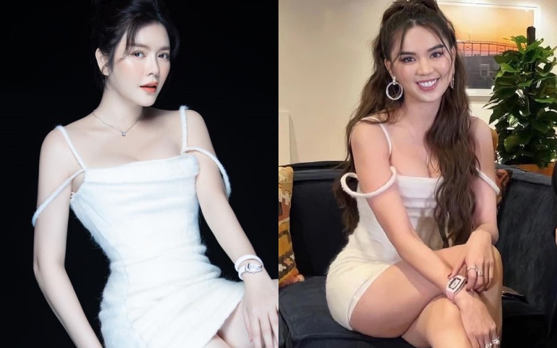 Lý Nhã Kỳ "đại chiến" Ngọc Trinh khi đụng hàng: Đều khoe vòng 1 ngồn ngộn nhưng phụ kiện mới là thứ đọ thắng thua - Ảnh 8. Lý Nhã Kỳ "đại chiến" Ngọc Trinh khi đụng hàng: Đều khoe vòng 1 ngồn ngộn nhưng phụ kiện mới là thứ đọ thắng thua - Ảnh 8.