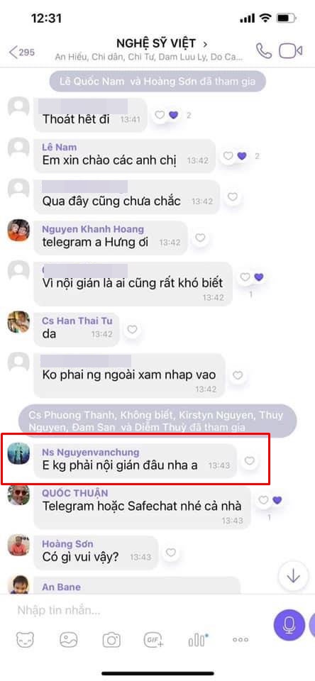 Thêm một người có tên trong nhóm chat nghệ sĩ lên tiếng: "Các bạn không có quyền phê phán" - Ảnh 2. Thêm một người có tên trong nhóm chat nghệ sĩ lên tiếng: "Các bạn không có quyền phê phán" - Ảnh 2.
