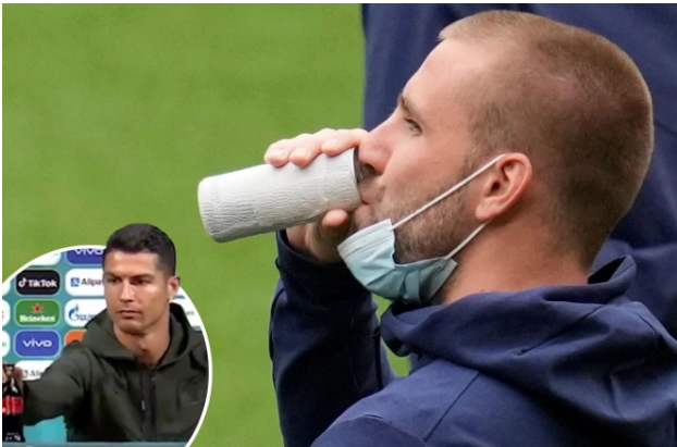 Bi hài: Ronaldo gạt chai Coca-Cola khiến đồng nghiệp sao ĐT Anh phải nguỵ trang chai nước theo cách không ngờ - Ảnh 1.