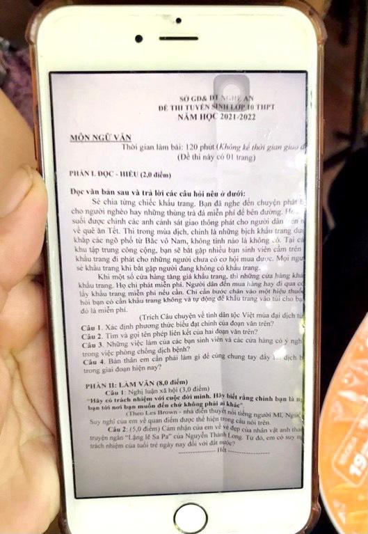 Sự thực đề thi môn Ngữ văn ở Nghệ An bị ‘rò rỉ’ - Ảnh 2.