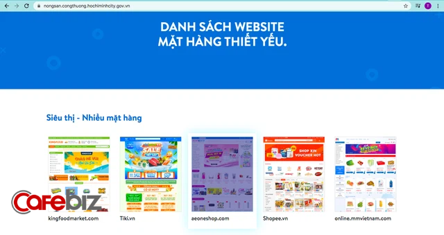 Sở Công thương TPHCM lập website cho dân đi chợ online mùa dịch, quy tụ đủ Shopee, Tiki, Lazada, Aeon, Bách Hóa Xanh, Coop... - Ảnh 1.