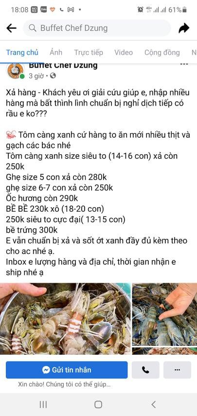 Trước giờ ngừng bán, nhiều nhà hàng tại Hà Nội livestream giải cứu hải sản - Ảnh 2.