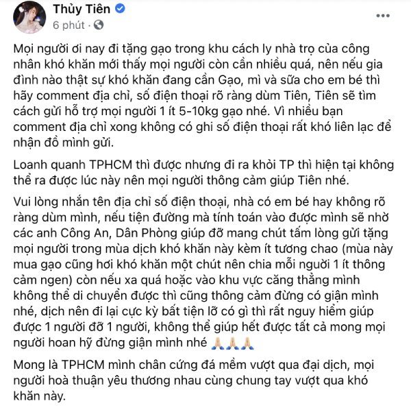 Thủy Tiên phát gạo cho người nghèo giữa dịch vẫn bị soi mói, nhưng liệu bắt bẻ thế này có hợp lý? - Ảnh 2.