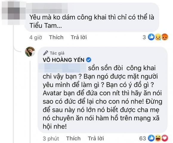 Bỗng bị vướng tin đồn là &quot;tiểu tam&quot;, Võ Hoàng Yến đáp trả đanh thép - Ảnh 3.