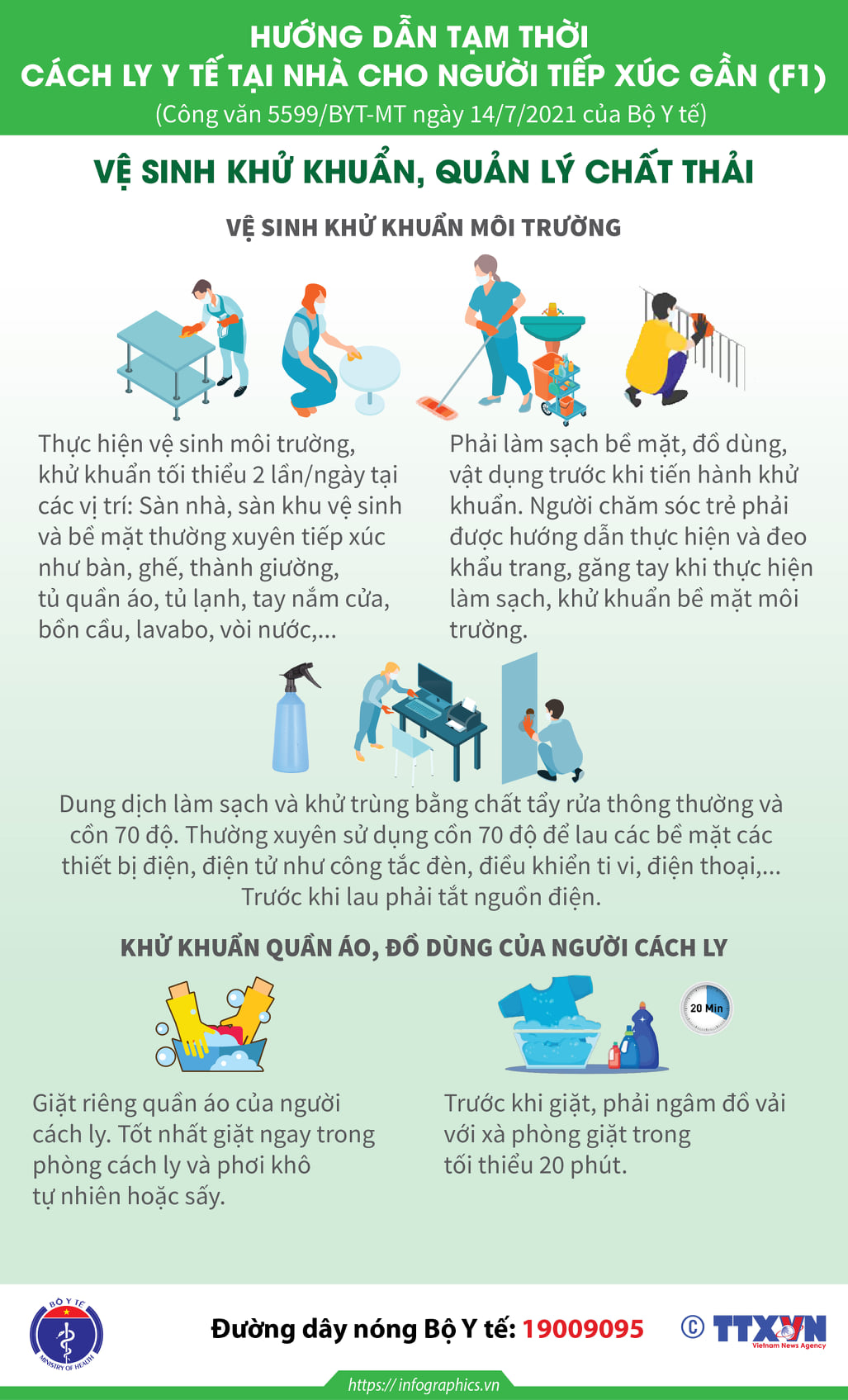 [Infographic] Bộ Y tế hướng dẫn cách ly tại nhà cho các F1 - Ảnh 9.