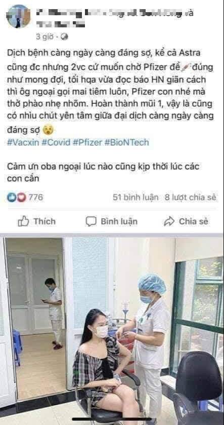 Vụ hoa khôi được tiêm vắc-xin Covid-19 do ông ngoại: Người bố xin lỗi ríu rít - Ảnh 1.