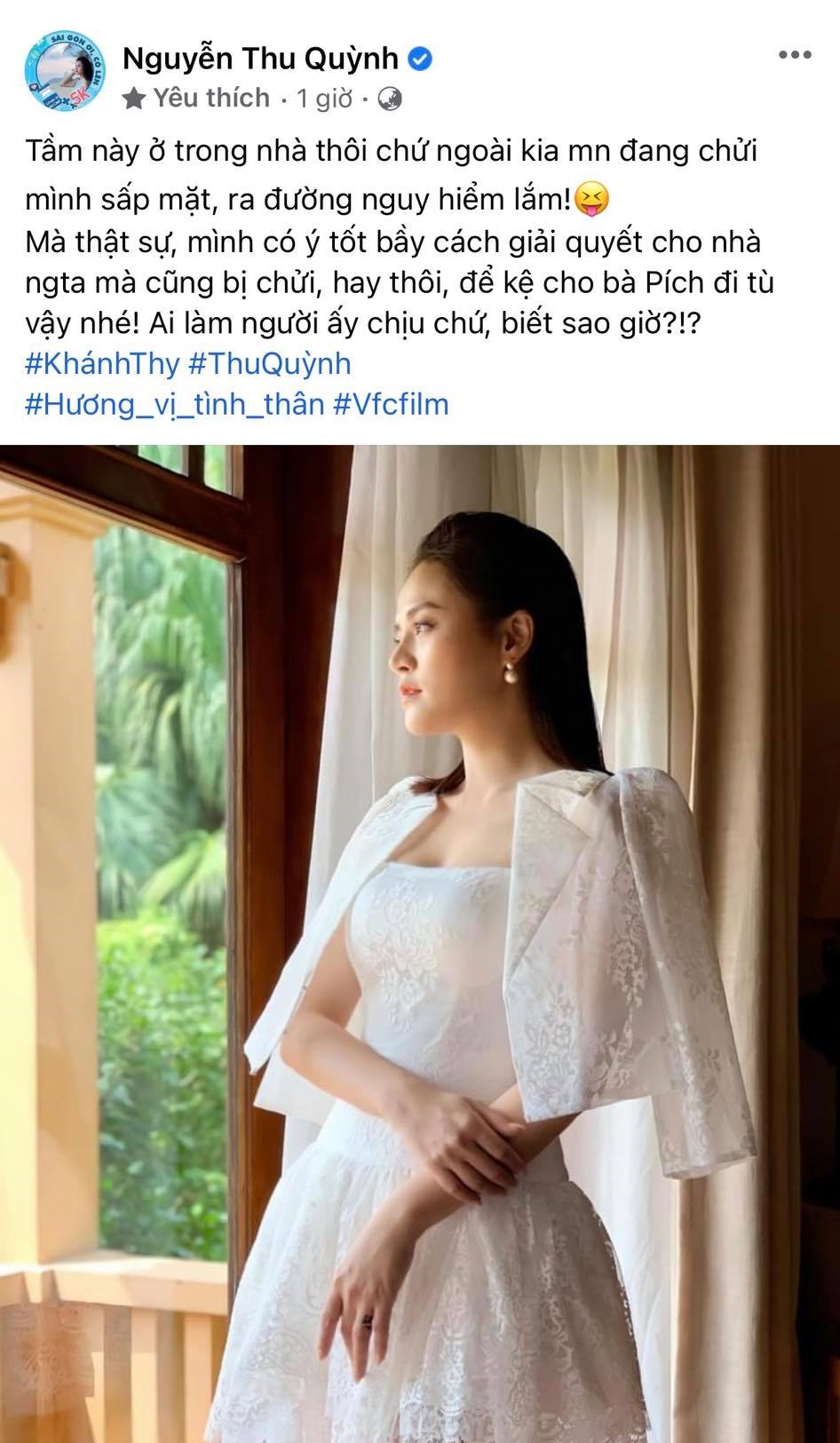 Hương vị tình thân: Thu Quỳnh lý giải tại sao Thy bầu mãi bụng vẫn phẳng lì - Ảnh 1. Hương vị tình thân: Thu Quỳnh lý giải tại sao Thy bầu mãi bụng vẫn phẳng lì - Ảnh 1.