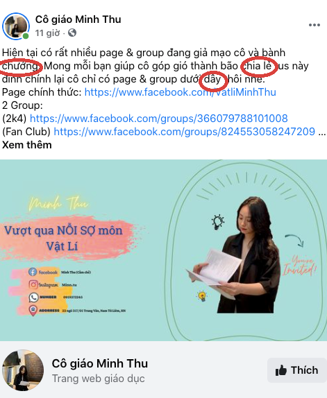 Lên bài kêu gọi dân mạng ủng hộ, cô giáo Minh Thu bị bóc mẽ viết sai 3 lỗi chính tả, đọc cực kỳ khó chịu - Ảnh 1.