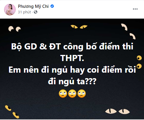 Tới giờ “G” công bố điểm thi tốt nghiệp, Phương Mỹ Chi thả nhẹ 1 câu ngay lập tức nhận về bão like vì quá đúng tâm trạng - Ảnh 1.