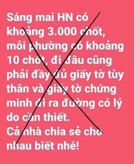 Phạt người tung tin 'Hà Nội lập 3.000 chốt kiểm soát' - Ảnh 1.