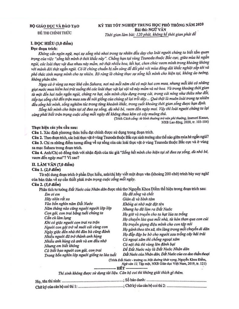 Một tỉnh c&oacute; đề thi thử Ngữ Văn 5 năm liền TR&Uacute;NG với đề thi tốt nghiệp THPT ch&iacute;nh thức: Sĩ tử nh&aacute;o nh&aacute;c ng&oacute; xem đề năm 2021  - Ảnh 4.