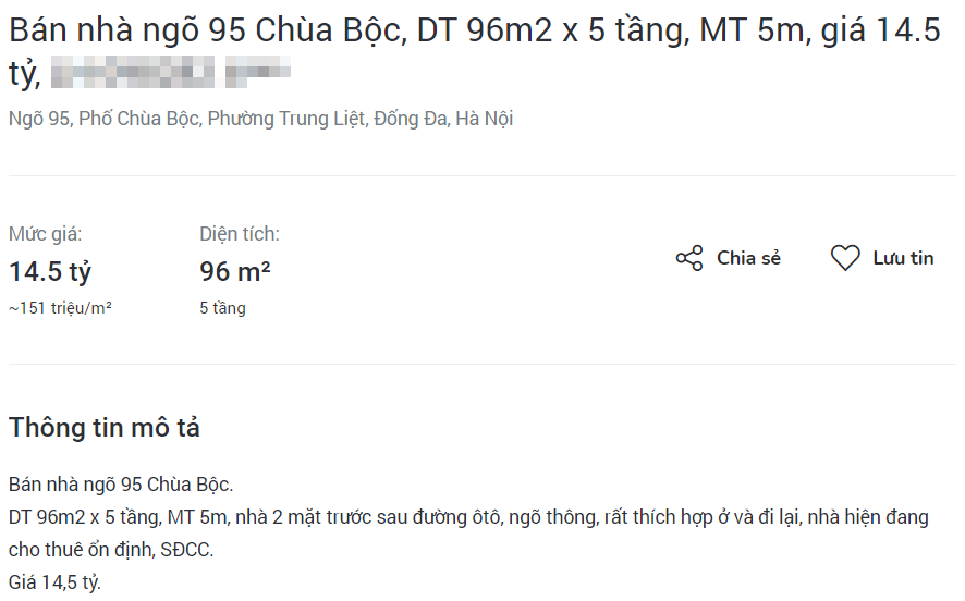 Nhà phố tại Chùa Bộc có giá bán bao nhiêu khi có quyết định đền bù hơn 47 triệu đồng/m² để làm dự án giao thông - Ảnh 7.