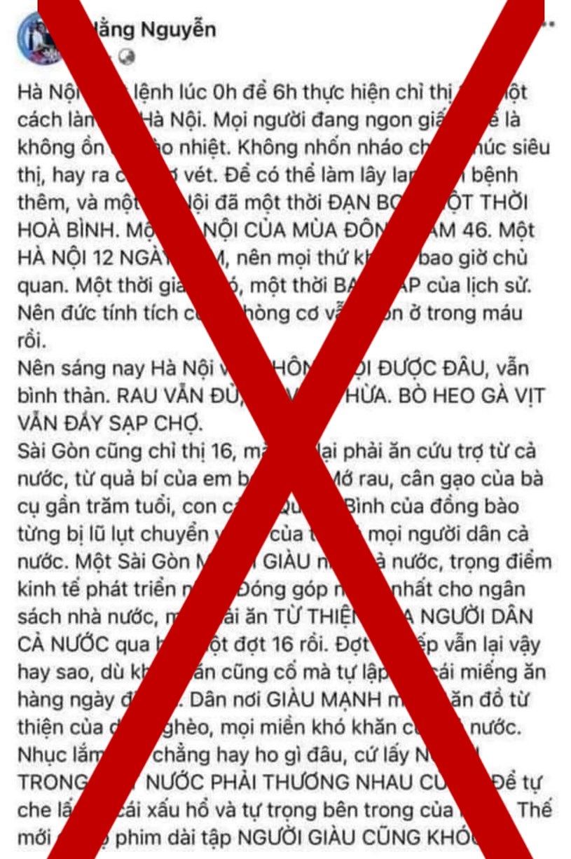 Người phụ nữ viết status &quot;Sài Gòn ăn từ thiện cả nước&quot; bị phạt 5 triệu đồng ngay khi vừa kết thúc phong tỏa - Ảnh 1.