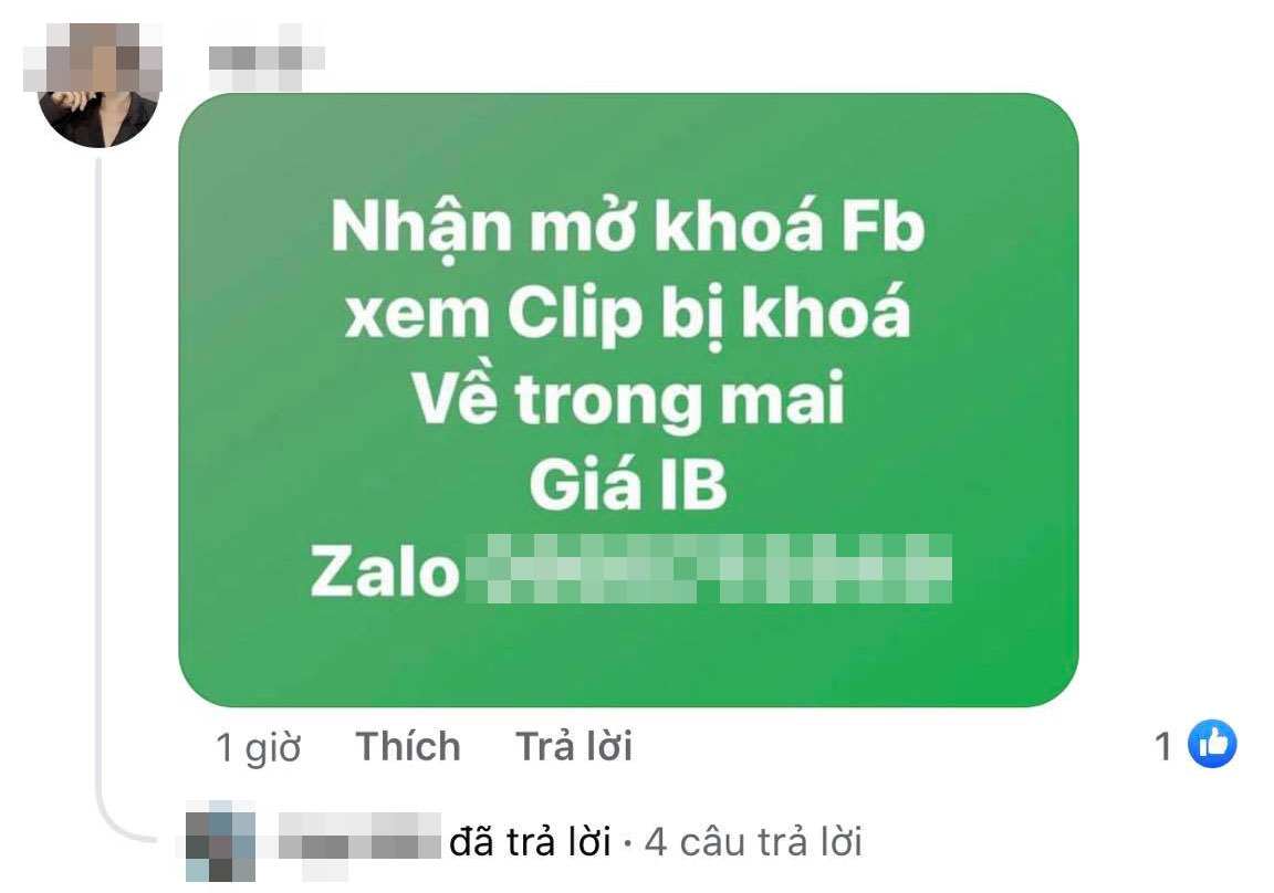 Loạn quảng c&aacute;o dịch vụ lấy lại Facebook "bay m&agrave;u" do share link clip "b&eacute; g&aacute;i 12, b&eacute; trai 9 tuổi": 4 nguy cơ tiền mất tật mang - Ảnh 3.